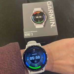 Garmin Venu 3 Silver and White Smartwatch